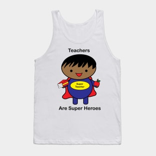 Teacher Male Black Super Hero Tank Top